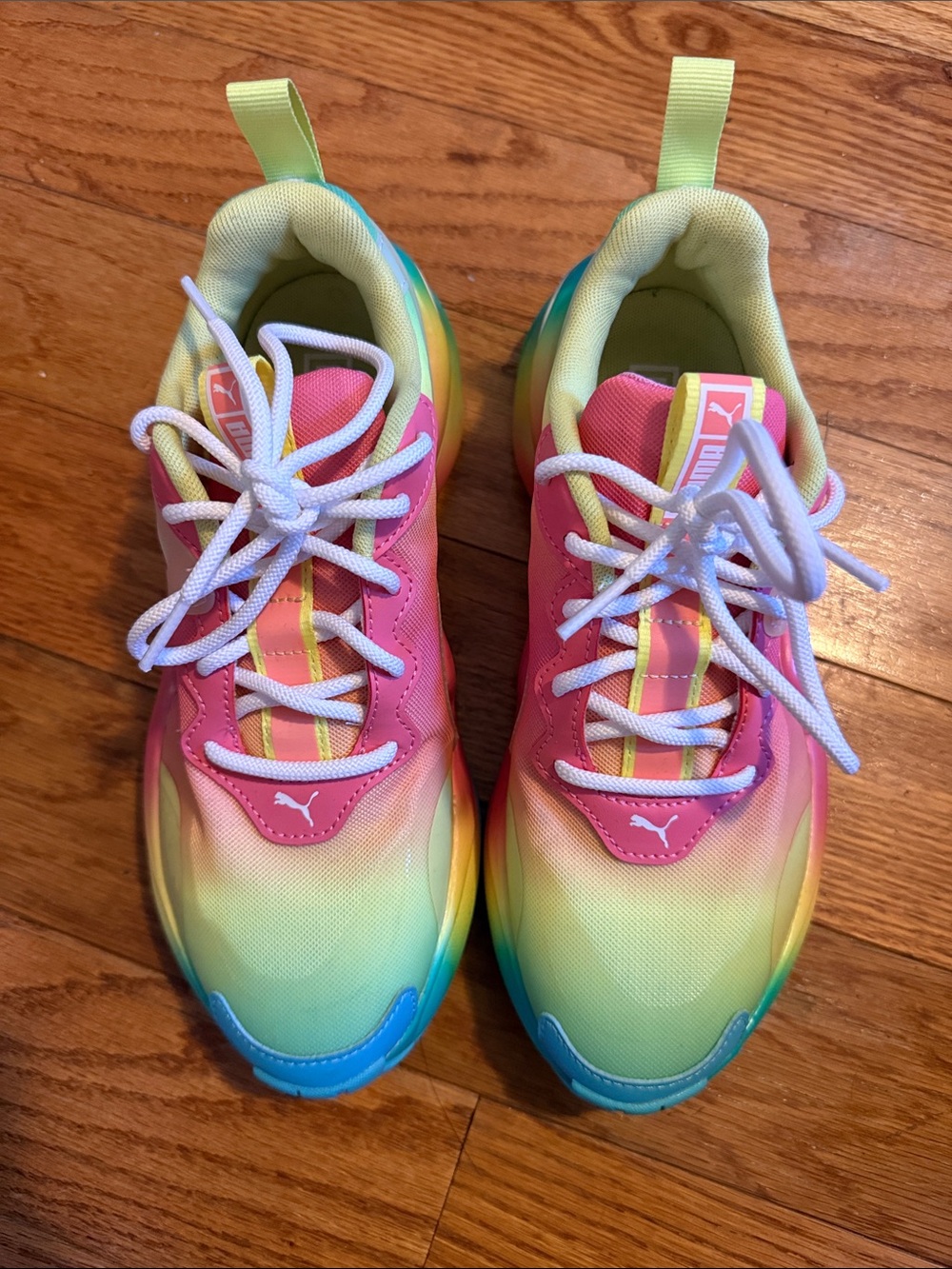 Puma Gradient Lace-Up Sneakers - Pink, Yellow & Blue